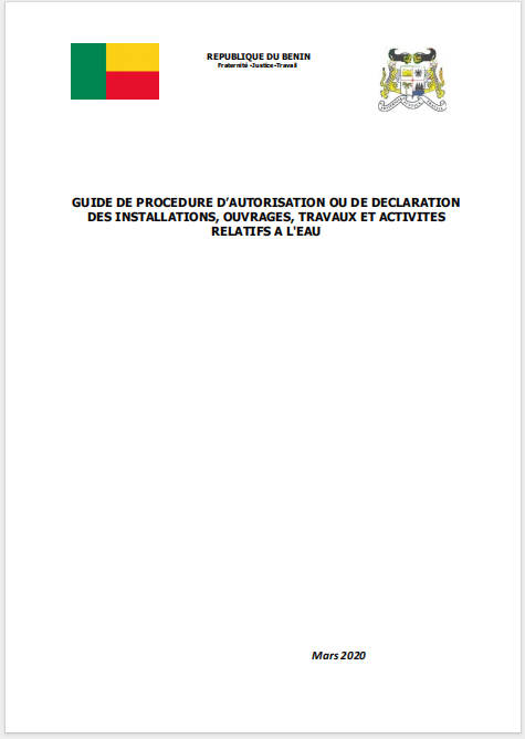 Guide de procédure d'autorisation ou de déclaration des installations, ouvrages, travaux et activités relatifs à l'eau