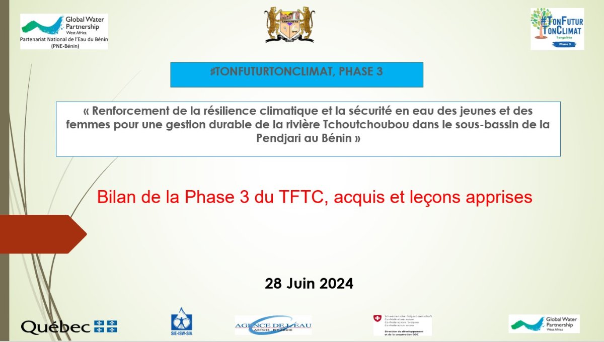 Bilan de la mise en oeuvre du TFTC3 au bénin