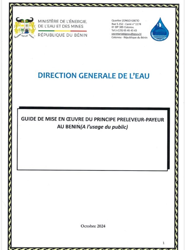 Guide de mise en oeuvre du principe préleveur-payeur