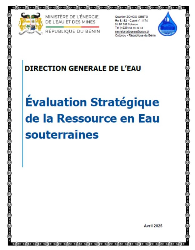 Évaluation Stratégique de la Ressource en Eau souterraine